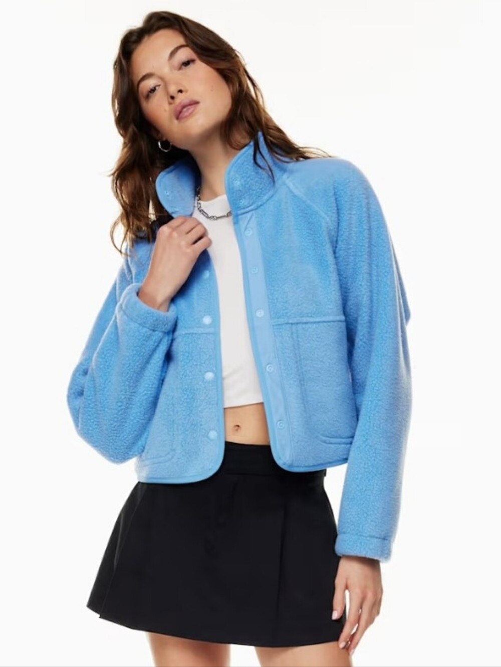 Aritzia Sunday Best Icecap Mock Neck Fleece Jacket